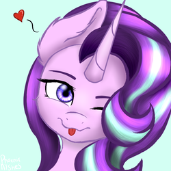 Size: 700x700 | Tagged: safe, artist:phoenixnyshes, starlight glimmer, g4, female, solo, tongue out