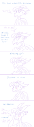 Size: 800x2924 | Tagged: source needed, safe, artist:conner cogwork, prominence, dragon, g4, blushing, comic, cute, dragoness, promibetes, simple background, smiling, tsundere, white background