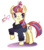 Size: 557x626 | Tagged: safe, artist:slimegrave, moondancer, g4, female, glasses off, magic, raised hoof, solo, telekinesis