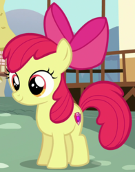 Size: 690x880 | Tagged: safe, screencap, apple bloom, g4, on your marks, cropped, cute, cutie mark, female, solo, the cmc's cutie marks