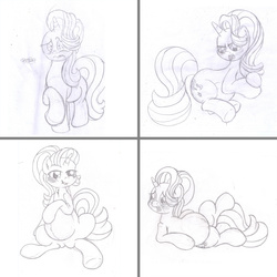Size: 2600x2600 | Tagged: safe, artist:seenty, starlight glimmer, g4, high res, monochrome, pencil drawing, pregnancy test, pregnant, pregnant expansion, traditional art