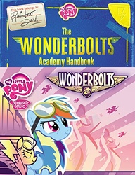 Size: 384x500 | Tagged: safe, rainbow dash, g4, my little pony: the wonderbolts academy handbook, book, cover, wonderbolts, wonderbolts uniform