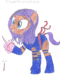 Size: 765x990 | Tagged: safe, artist:aridne, pony, female, mare, marvel comics, ponified, psylocke