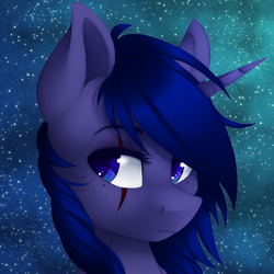 Size: 500x500 | Tagged: safe, artist:silentwulv, oc, oc only, pony, unicorn, scar, solo