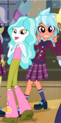 Size: 342x682 | Tagged: safe, screencap, frosty orange, paisley, suri polomare, trenderhoof, upper crust, equestria girls, g4, my little pony equestria girls: friendship games, clothes, crystal prep academy uniform, female, right there in front of me, school uniform, thumbs up