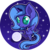 Size: 400x400 | Tagged: safe, artist:gummysky, princess luna, g4, chibi, female, moon, s1 luna, solo, tangible heavenly object