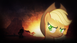 Size: 1920x1080 | Tagged: safe, artist:boneswolbach, artist:minhbuinhat99, artist:rosaiine, artist:shho13, applejack, dj pon-3, vinyl scratch, g4, badass, desert, mountain, shadow, sunrise, vector, wallpaper