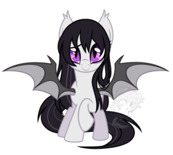 Size: 3343x2995 | Tagged: safe, artist:wicklesmack, oc, oc only, oc:amaranth, bat pony, pony, high res, simple background, solo, transparent background