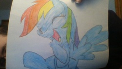 Size: 1024x576 | Tagged: safe, artist:dcdavid28, rainbow dash, g4, female, solo, traditional art