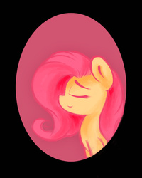 Size: 576x720 | Tagged: safe, artist:citizensmiley, fluttershy, g4, bust, eyes closed, female, looking up, peaceful, portrait, solo