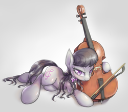 Size: 1280x1128 | Tagged: safe, artist:mlpanon, octavia melody, earth pony, pony, g4, bedroom eyes, cello, female, mare, musical instrument, simple background, smiling, solo, white background