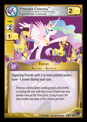 Size: 358x500 | Tagged: safe, enterplay, princess celestia, g4, marks in time, my little pony collectible card game, alternate timeline, ccg, crystal war timeline, merchandise, royal guard