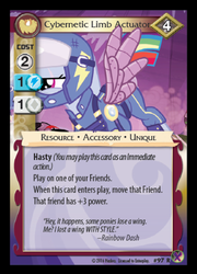 Size: 359x500 | Tagged: safe, enterplay, rainbow dash, g4, marks in time, my little pony collectible card game, alternate timeline, apocalypse dash, ccg, crystal war timeline, merchandise