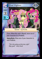 Size: 358x500 | Tagged: safe, enterplay, berry punch, berryshine, fluttershy, pinkie pie, g4, marks in time, my little pony collectible card game, ccg, merchandise