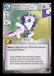 Size: 358x500 | Tagged: safe, enterplay, princess platinum, rarity, g4, marks in time, my little pony collectible card game, ccg, merchandise