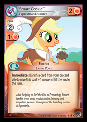 Size: 358x500 | Tagged: safe, enterplay, applejack, smart cookie, g4, marks in time, my little pony collectible card game, ccg, merchandise