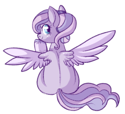 Size: 600x548 | Tagged: safe, artist:lulubell, oc, oc only, oc:purple blossom, pegasus, pony, female, mare, simple background, solo, transparent background
