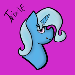 Size: 1000x1000 | Tagged: source needed, useless source url, safe, artist:goldenled, trixie, pony, unicorn, g4, bust, female, looking at you, mare, portrait, solo
