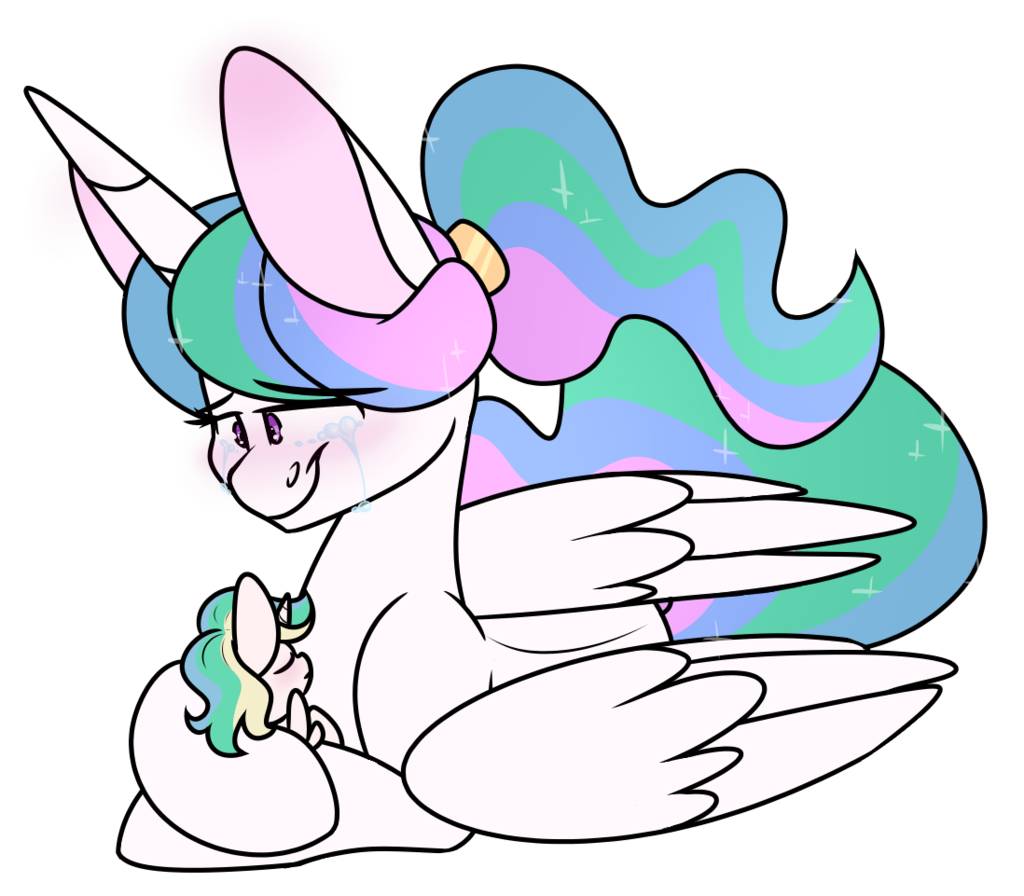 #1140930 - safe, artist:korgikardigan, princess celestia, oc, oc:apollo ...