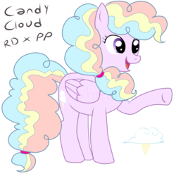 Size: 1000x1000 | Tagged: safe, artist:asheds, oc, oc only, oc:candy cloud, cutie mark, magical lesbian spawn, offspring, parent:pinkie pie, parent:rainbow dash, parents:pinkiedash, solo