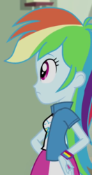 Size: 380x720 | Tagged: safe, screencap, rainbow dash, a case for the bass, equestria girls, g4, my little pony equestria girls: rainbow rocks, cropped, female, solo