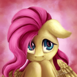 Size: 1024x1024 | Tagged: safe, artist:spectrumblaze, fluttershy, g4, cute, female, floppy ears, fluffy, looking at you, shyabetes, solo