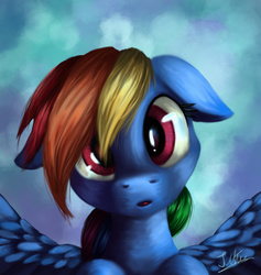 Size: 1365x1440 | Tagged: safe, artist:spectrumblaze, rainbow dash, g4, :o, cute, dashabetes, female, floppy ears, looking at you, solo