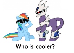 Size: 1150x825 | Tagged: safe, rainbow dash, g4, 20% cooler, cooler, cooler (dbz), crossover, dragon ball, dragon ball z, dragonball z abridged, play on words, ponified, pun, rainbowcooler, team four star