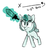 Size: 600x600 | Tagged: safe, artist:whydomenhavenipples, oc, oc only, oc:deep blue, pony, unicorn, foal quest, /mlp/, arrow, aura, child, cyoa, female, filly, horn, magic, solo, sword, telekinesis, weapon