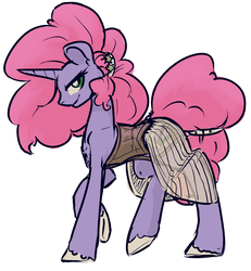Size: 1133x1227 | Tagged: safe, artist:inlucidreverie, oc, oc only, oc:paintblood, pony, unicorn, ask-paintblood, clothes, crossdressing, dress, eyelashes, femboy, looking at you, male, solo, unshorn fetlocks