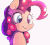 Size: 560x506 | Tagged: safe, artist:lunarmarshmallow, derpibooru exclusive, pinkie pie, earth pony, pony, g4, :p, :t, animated, blinking, blushing, bust, chest fluff, cute, diapinkes, eye shimmer, female, heart eyes, mare, mlem, ponk, portrait, silly, simple background, smiling, solo, sweet dreams fuel, tongue out, weapons-grade cute, white background, wingding eyes