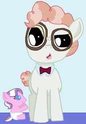 Size: 559x810 | Tagged: safe, diamond tiara, svengallop, pony, g4, 1000 hours in ms paint, baby, baby pony, cousins, glasses, ms paint, nerd, open mouth, ummm, wat, what is this, wtf