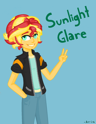 Size: 967x1252 | Tagged: dead source, safe, artist:a-r-i-a-1997, sunset shimmer, equestria girls, g4, equestria guys, male, redraw, rule 63, solo, sunset glare