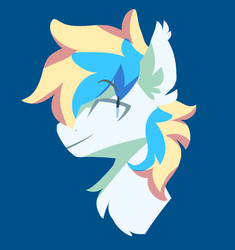 Size: 849x905 | Tagged: safe, artist:picklesquidly, oc, oc only, oc:cirrus sky, hippogriff, bust, minimalist, portrait, solo