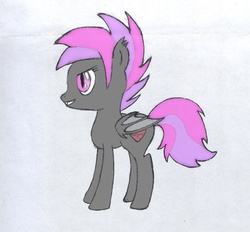 Size: 1254x1164 | Tagged: safe, artist:toaster repair pony, oc, oc only, oc:raven aura, bat pony, pony, profile, solo