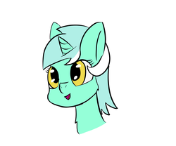 Size: 1200x1000 | Tagged: safe, artist:conzalore, lyra heartstrings, pony, unicorn, g4, female, happy, head only, mare, simple background, solo, white background