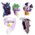 Size: 2000x2000 | Tagged: safe, artist:rubywave32, discord, gilda, queen chrysalis, spike, zecora, griffon, zebra, g4, bust, high res, older, portrait, simple background, sketch, white background