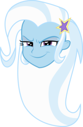 Size: 1838x2805 | Tagged: safe, artist:sketchmcreations, trixie, equestria girls, g4, my little pony equestria girls: rainbow rocks, female, floating head, head, simple background, smiling, smug, solo, transparent background, vector
