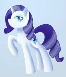 Size: 1024x1195 | Tagged: safe, artist:dusthiel, rarity, g4, female, raised hoof, solo