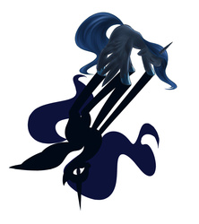 Size: 900x1012 | Tagged: safe, artist:krololo, nightmare moon, princess luna, g4, shadow, simple background, white background