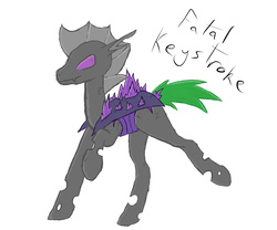 Size: 2400x2000 | Tagged: safe, artist:fatal-keystroke, oc, oc only, oc:lapillus, changeling, original species, crystal, high res, purple changeling, solo