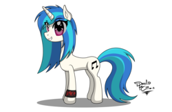 Size: 3400x2200 | Tagged: safe, artist:mcflurrylazermuffin, dj pon-3, vinyl scratch, g4, female, high res, simple background, slayer, solo, sweatband, transparent background