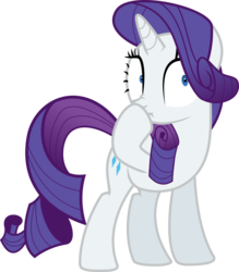 Size: 1142x1301 | Tagged: safe, artist:keronianniroro, rarity, g4, the crystalling, covering, female, inkscape, scrunchy face, simple background, solo, transparent background, vector