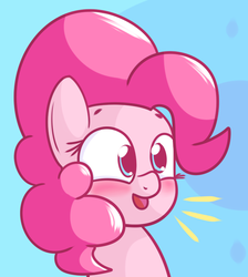 Size: 642x717 | Tagged: safe, artist:mr-degration, pinkie pie, g4, bust, female, open mouth, portrait, solo