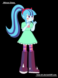 Size: 4246x5704 | Tagged: safe, artist:minusclass, sonata dusk, equestria girls, g4, absurd resolution, clothes, cosplay, costume, crossover, female, solo, sonata butterfly, star butterfly, star vs the forces of evil
