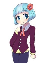Size: 600x800 | Tagged: safe, artist:ayahana, coco pommel, equestria girls, g4, cocobetes, cute, equestria girls-ified, female, solo