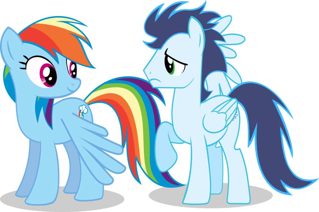 #1142054 - safe, artist:jpokebrony, rainbow dash, soarin', pegasus ...