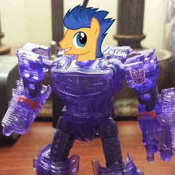 Size: 640x640 | Tagged: safe, artist:osipush, edit, flash sentry, g4, 1000 years in photoshop, barely pony related, decepticon, transformers