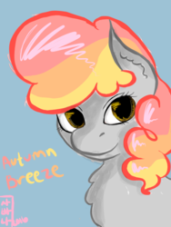 Size: 600x800 | Tagged: safe, oc, oc only, oc:autumnbreeze, pony, bust, female, filly, mare, ponysona, portrait, solo, young