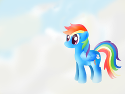 Size: 1600x1200 | Tagged: safe, artist:inkblu, rainbow dash, g4, cloud, female, solo